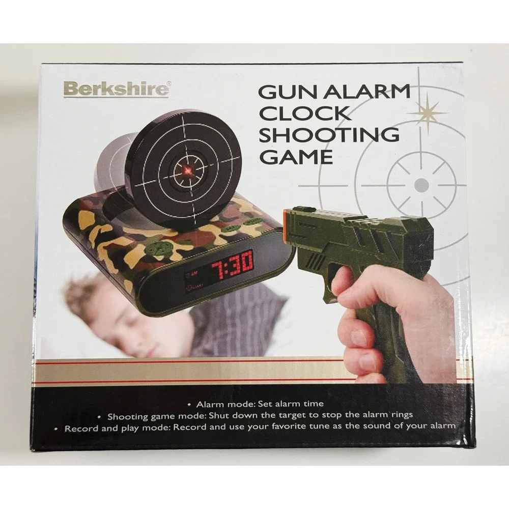 Berkshire Gun Alarm Clock Shooting Game Camo Digital Infrared Target
